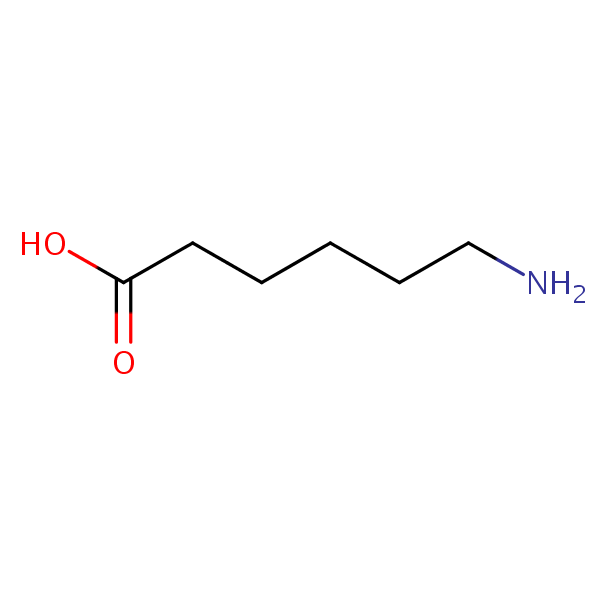 Aminocaproic acid structural formula