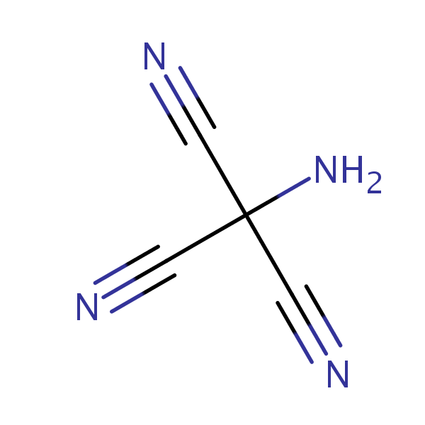 Aminomethanetricarbonitrile structural formula