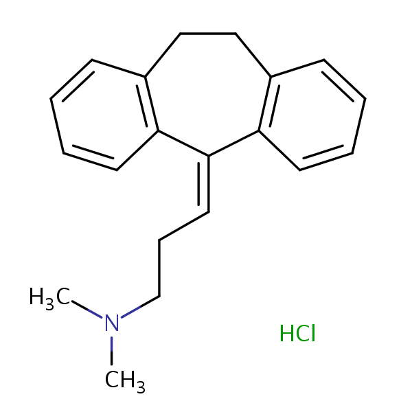 Amitriptyline hydrochloride structural formula