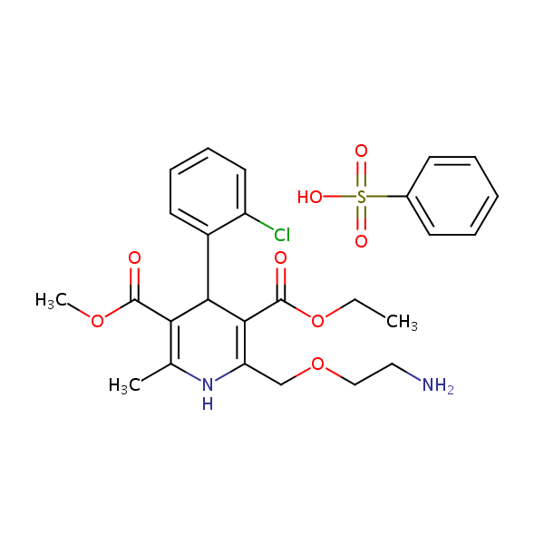 Amlodipine besylate structural formula