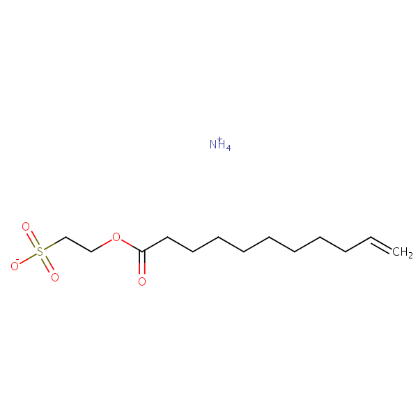 Ammonium 2-sulphonatoethyl undec-10-enoate structural formula