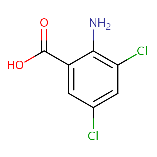 Anthranilic acid, 3,5-dichloro- structural formula