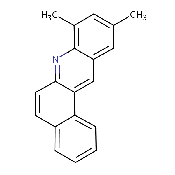 Benz(a)acridine, 8,10-dimethyl- structural formula