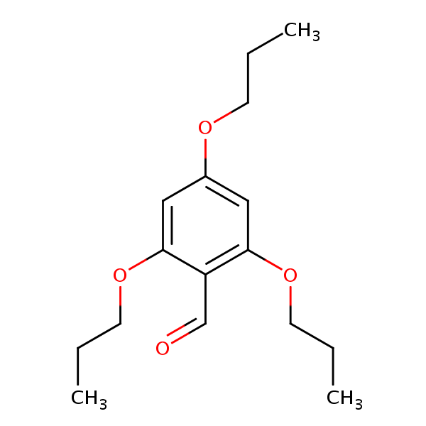 Benzaldehyde, 2,4,6-tripropoxy- structural formula