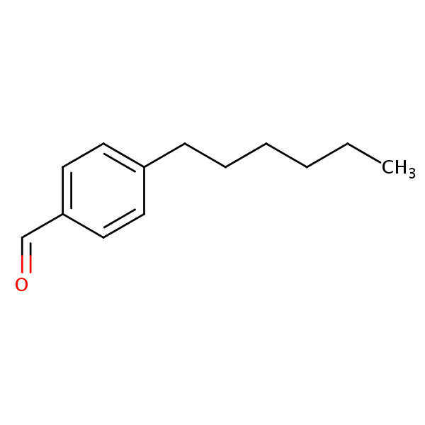 Benzaldehyde, 4-hexyl- structural formula