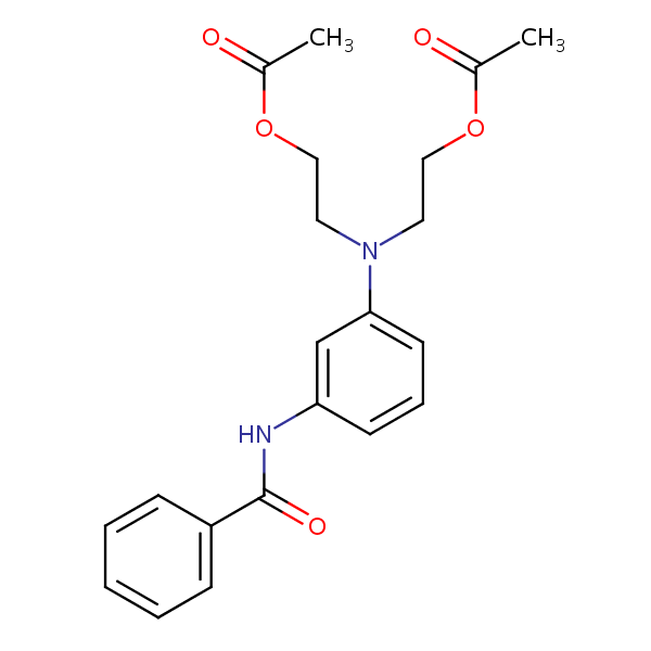 Benzamide, N-[3-[bis[2-(acetyloxy)ethyl]amino]phenyl]- structural formula