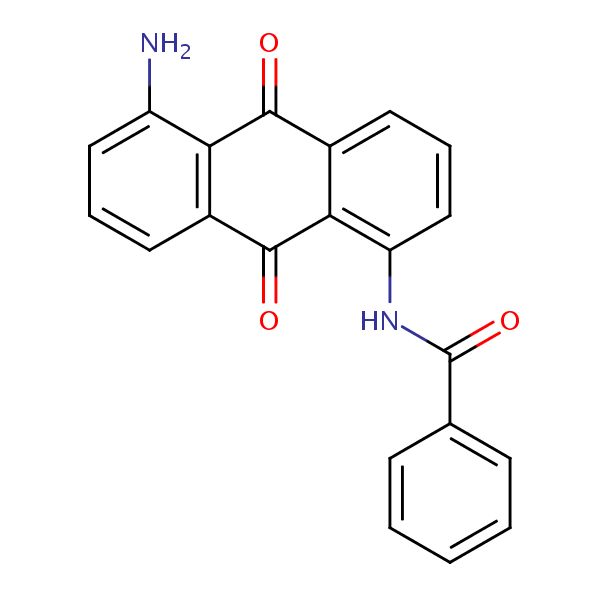 Benzamide, N-(5-amino-9,10-dihydro-9,10-dioxo-1-anthracenyl)- structural formula