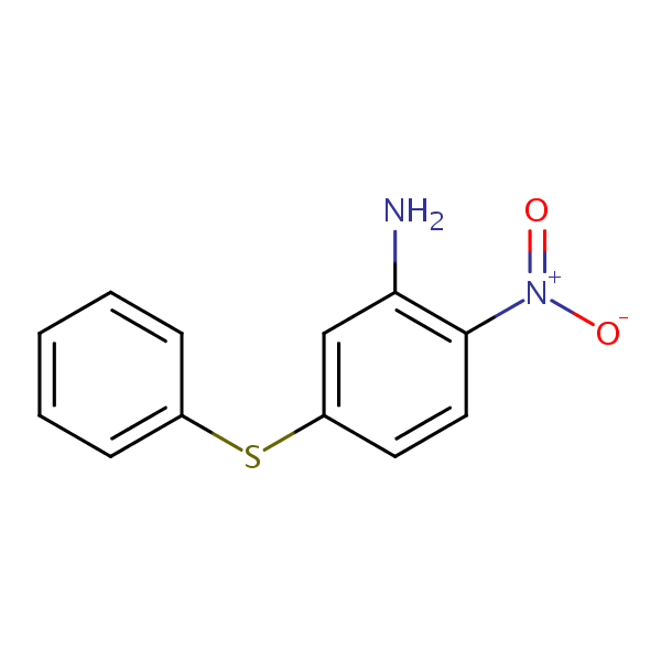 Benzenamine, 2-nitro-5-(phenylthio)- structural formula