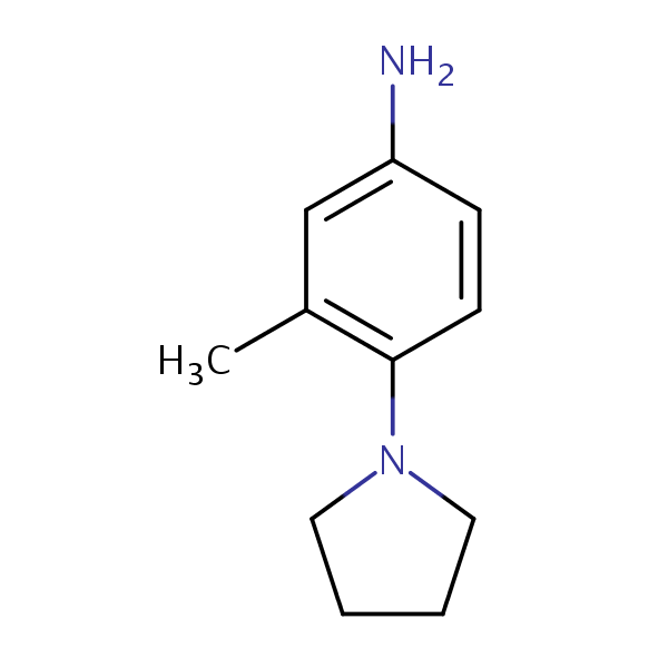 Benzenamine, 3-methyl-4-(1-pyrrolidinyl)- structural formula