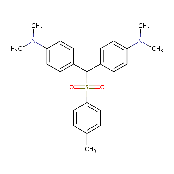 Benzenamine, 4,4’-[[(4-methylphenyl)sulfonyl]methylene]bis[N,N-dimethyl- structural formula