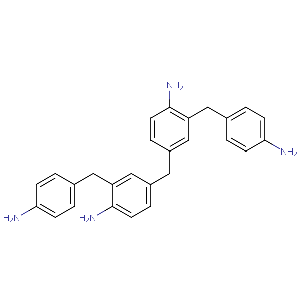 Benzenamine, 4,4’-methylenebis[2-[(4-aminophenyl)methyl]- structural formula