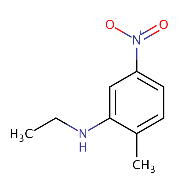 Benzenamine, N-ethyl-2-methyl-5-nitro- structural formula