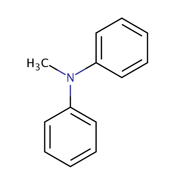 Benzenamine, N-methyl-N-phenyl- structural formula