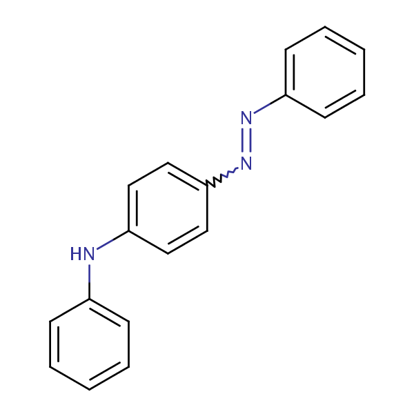 Benzenamine, N-phenyl-4-(phenylazo)- structural formula