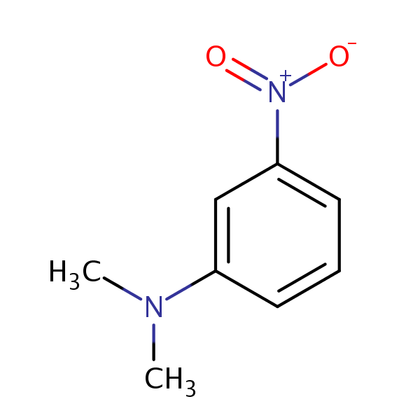 Benzenamine, N,N-dimethyl-3-nitro- structural formula