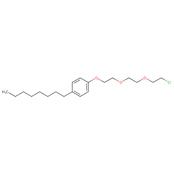 Benzene, 1-[2-[2-(2-chloroethoxy)ethoxy]ethoxy]-4-octyl- structural formula