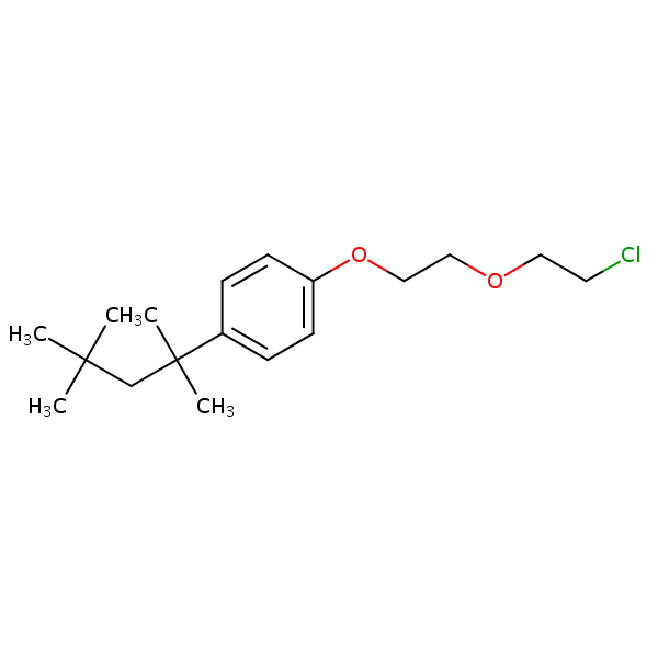 Benzene, 1-[2-(2-chloroethoxy)ethoxy]-4-(1,1,3,3-tetramethylbutyl)- structural formula