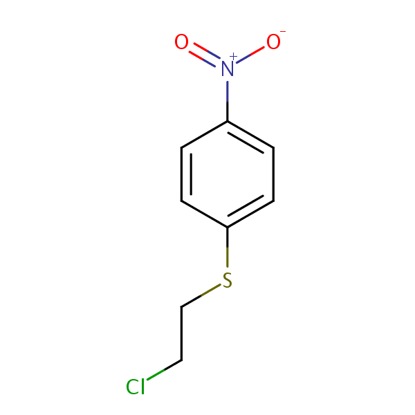 Benzene, 1-((2-chloroethyl)thio)-4-nitro- (9CI) structural formula