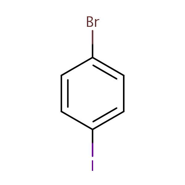 Benzene, 1-bromo-4-iodo- structural formula