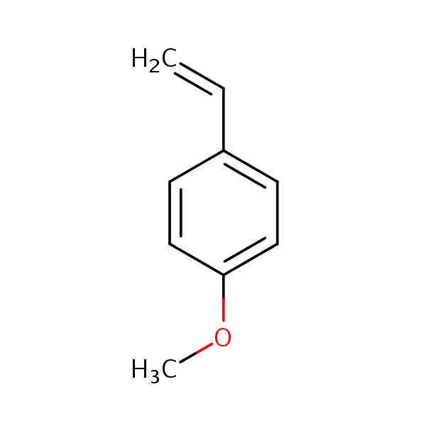 Benzene, 1-ethenyl-4-methoxy- structural formula