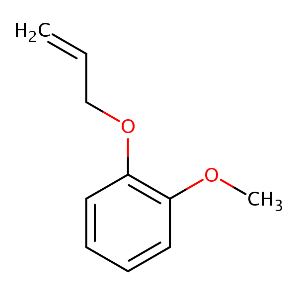 Benzene, 1-methoxy-2-(2-propenyloxy)- structural formula