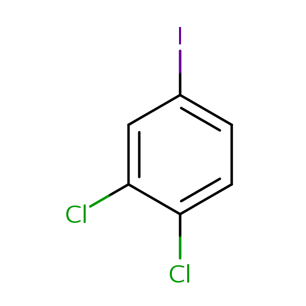 Benzene, 1,2-dichloro-4-iodo- structural formula