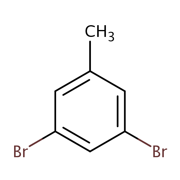 Benzene, 1,3-dibromo-5-methyl- structural formula
