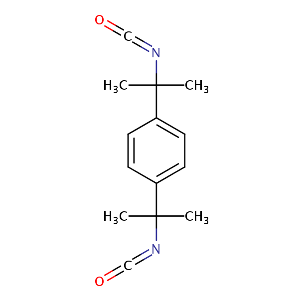 Benzene, 1,4-bis(1-isocyanato-1-methylethyl)- structural formula