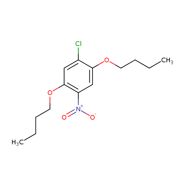 Benzene, 1,4-dibutoxy-2-chloro-5-nitro- structural formula