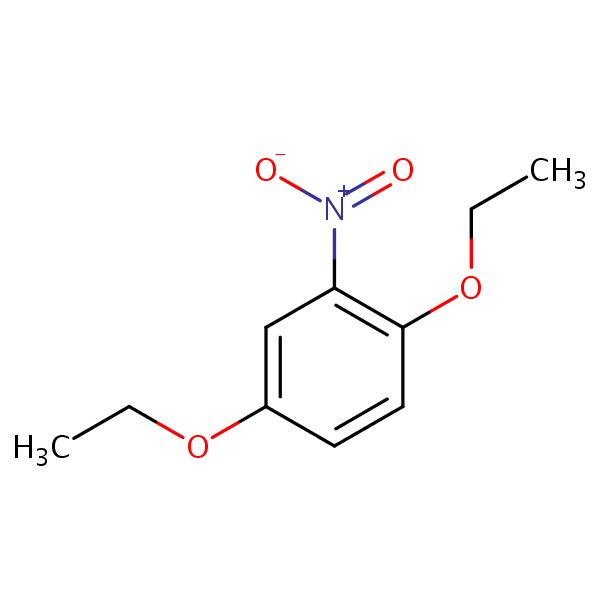Benzene, 1,4-diethoxy-2-nitro- structural formula