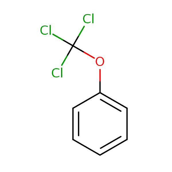 Benzene, (trichloromethoxy)- structural formula