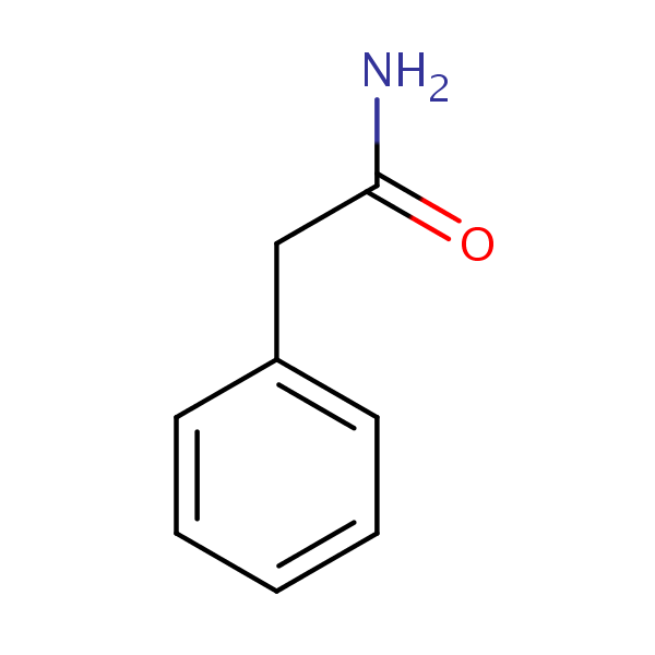Benzeneacetamide structural formula