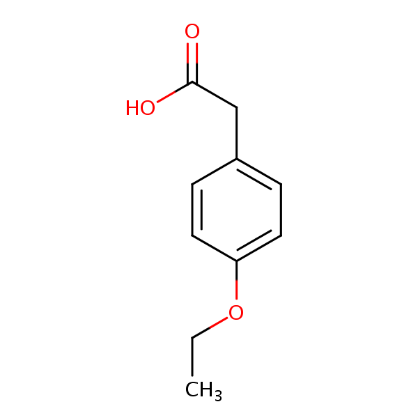 Benzeneacetic acid, 4-ethoxy- structural formula