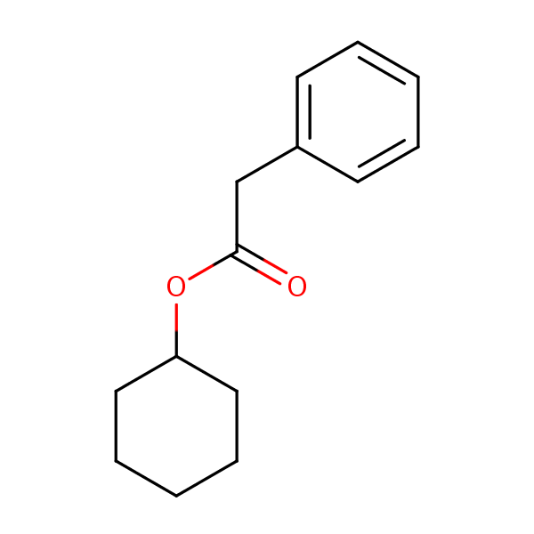 Benzeneacetic acid, cyclohexyl ester structural formula