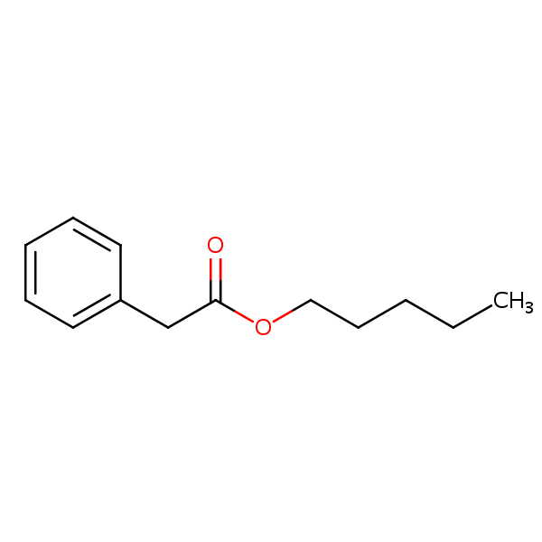 Benzeneacetic acid, pentyl ester structural formula