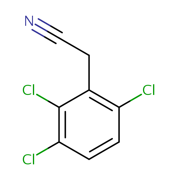 Benzeneacetonitrile, 2,3,6-trichloro- structural formula