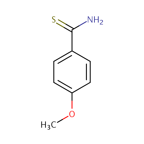 Benzenecarbothioamide, 4-methoxy- structural formula