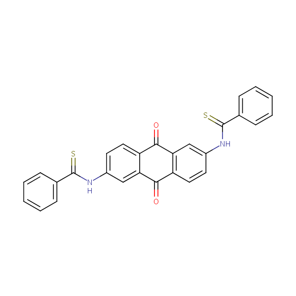Benzenecarbothioamide, N,N’-(9,10-dihydro-9,10-dioxo-2,6-anthracenediyl)bis- structural formula
