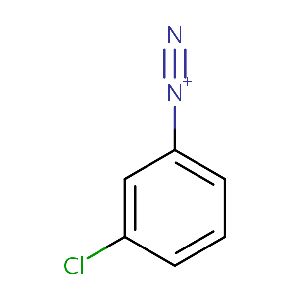Benzenediazonium, 3-chloro- structural formula