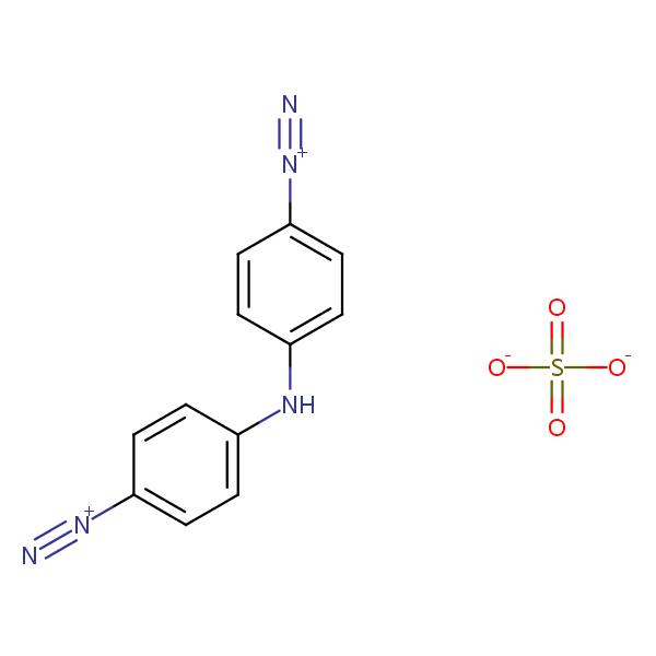 Benzenediazonium, 4,4’-iminobis-, sulfate (1:1) structural formula