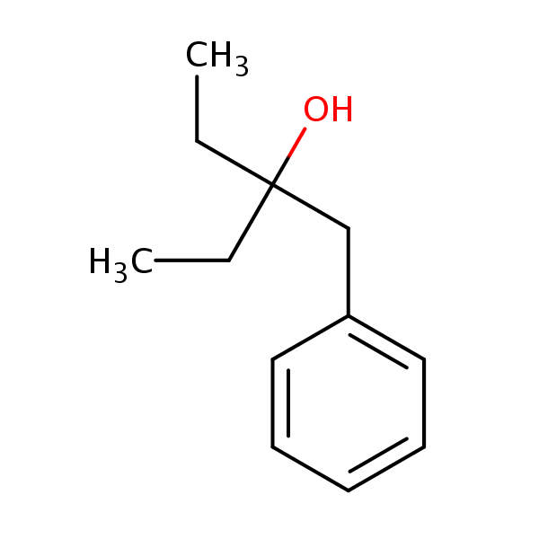 Benzeneethanol, .alpha.,.alpha.-diethyl- structural formula