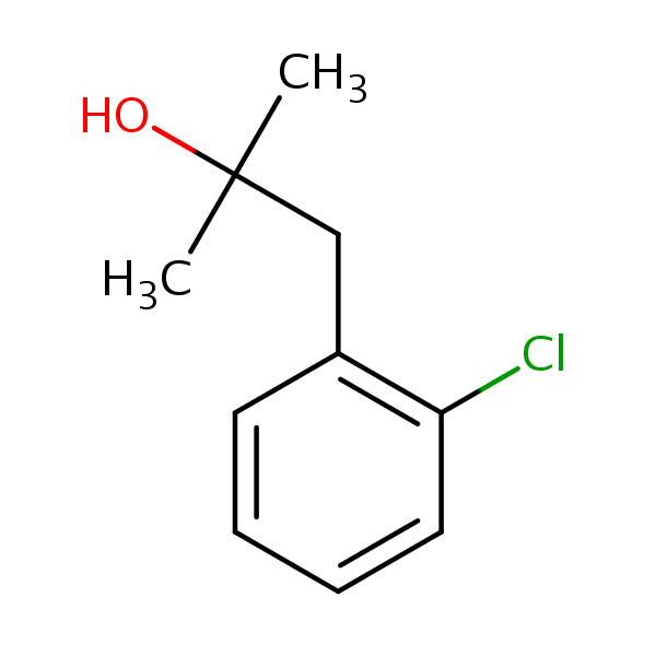 Benzeneethanol, 2-chloro-.alpha.,.alpha.-dimethyl- structural formula