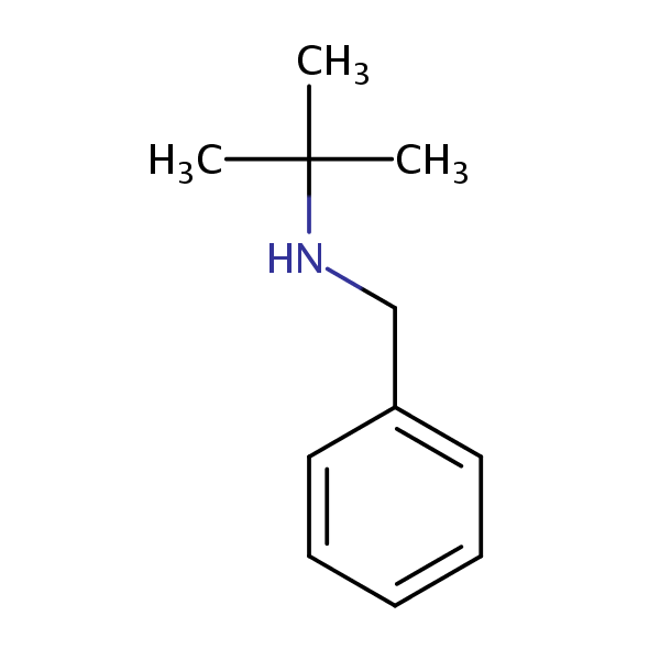 Benzenemethanamine, N-(1,1-dimethylethyl)- structural formula