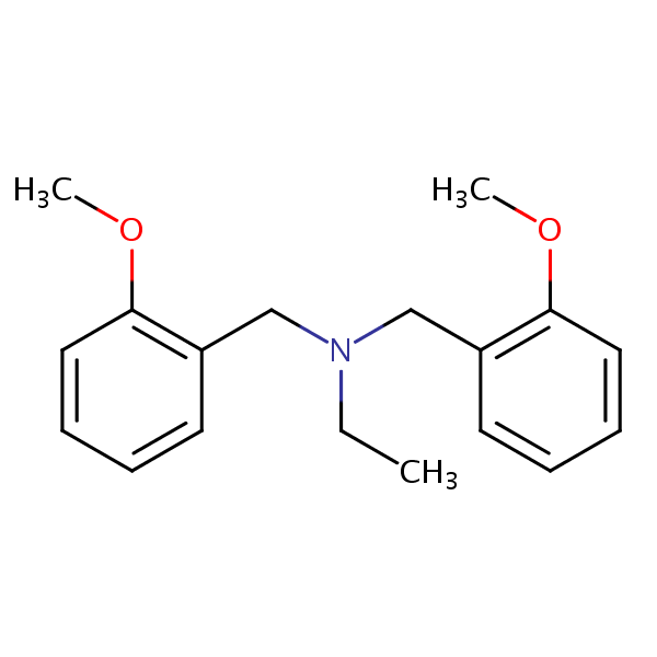 Benzenemethanamine, N-ethyl-2-methoxy-N-[(2-methoxyphenyl)methyl]- structural formula