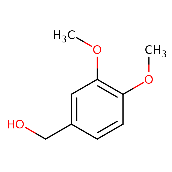 Benzenemethanol, 3,4-dimethoxy- structural formula