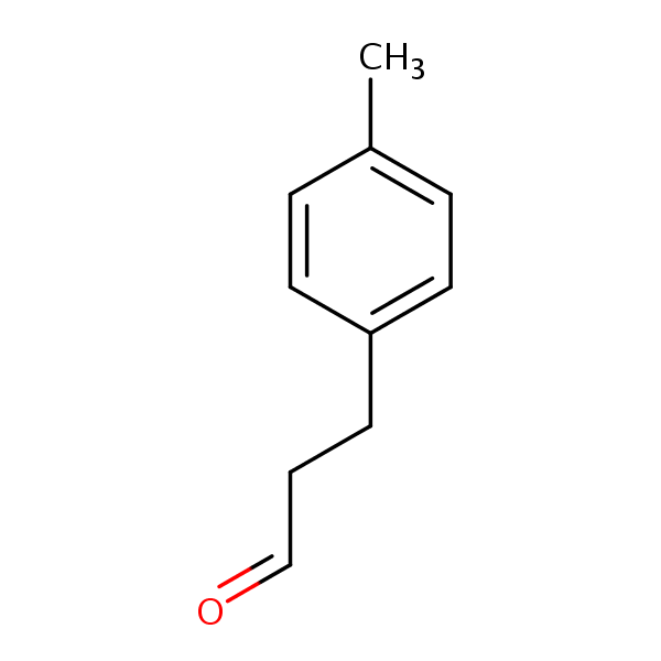 Benzenepropanal, 4-methyl- structural formula