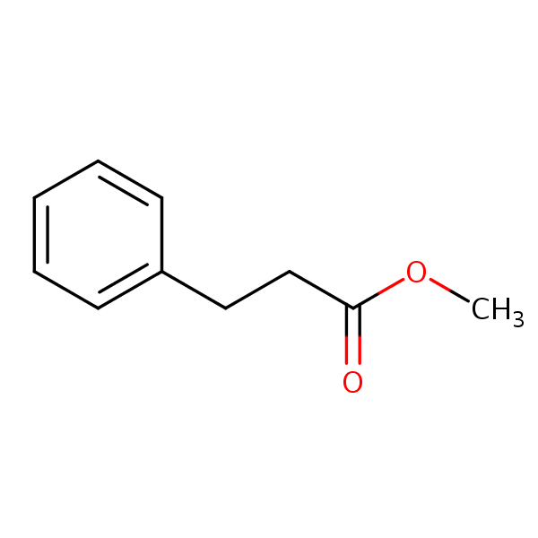 Benzenepropanoic acid, methyl ester structural formula