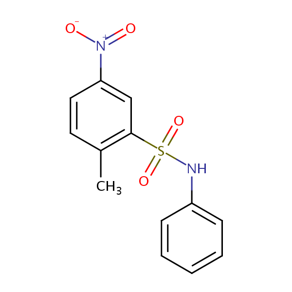 Benzenesulfonamide, 2-methyl-5-nitro-N-phenyl- structural formula