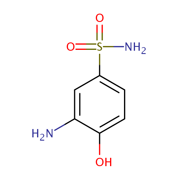 Benzenesulfonamide, 3-amino-4-hydroxy- structural formula