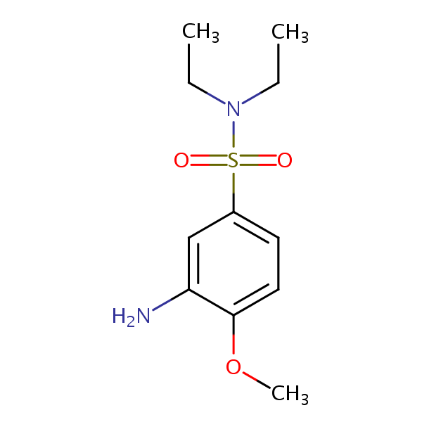 Benzenesulfonamide, 3-amino-N,N-diethyl-4-methoxy- structural formula